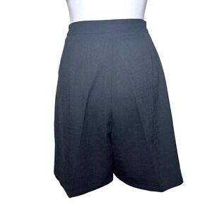 Vtg Hanasport California Black High Waist‎ Pleated Shorts Minimalist Size 10